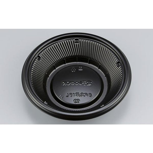 【蓋付き】BF丸丼19L(黒) 【本体600枚・蓋600枚セット】